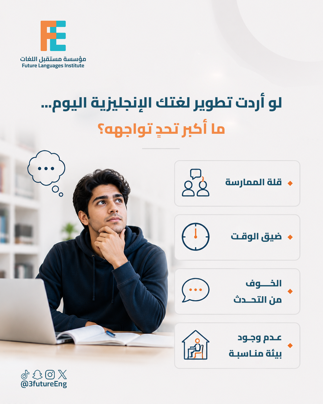 تصميم منشورات مؤسسة مستقبل اللغات